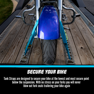 TANK STRAP: 4pk  (Special edition) Blue. 2 Bike Set